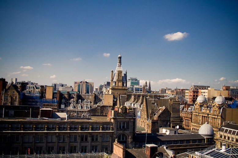 Viewpoint of Glasgow City centre from The Lighthouse