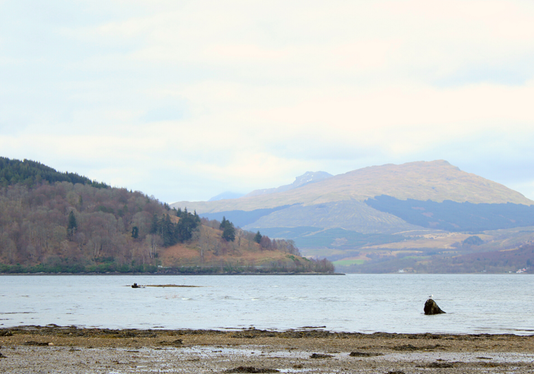 View across Loch Fyne from view of Inverary Scotland