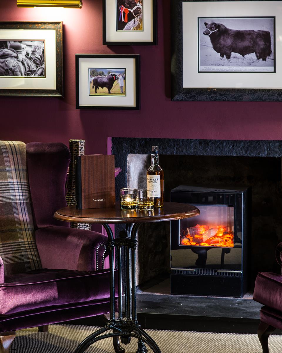 Stockman's Bar Lounge By The Fire At Thainstone House 