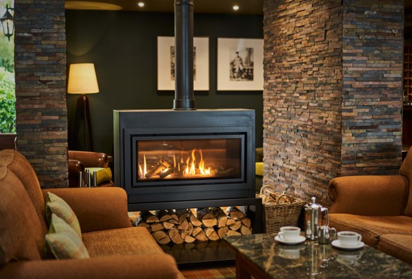 Isle Of Mull Hotel And Spa Fire With Coffee Set Up