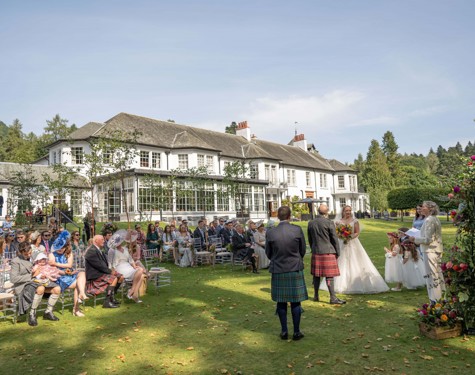 Dunkeld | Dunkeld House Hotel Wedding Lawn Ceremony 2
