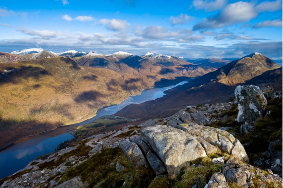 View of loch and valley from the Pap of Glencoe
