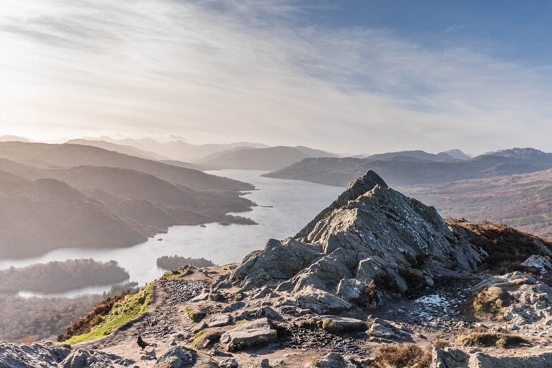 This view of Loch Katrine, taken from the summit of Ben A'an