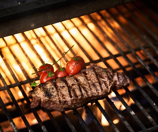 Steak & Tomatoes on Grill at Oban Bay Hotel