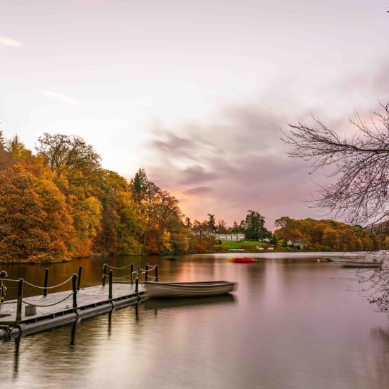 Fonab Castle | Boat and jetty on River Tummel in Pitlochry near Fonab Castle Luxury Hotel ?? Fonab Castle
