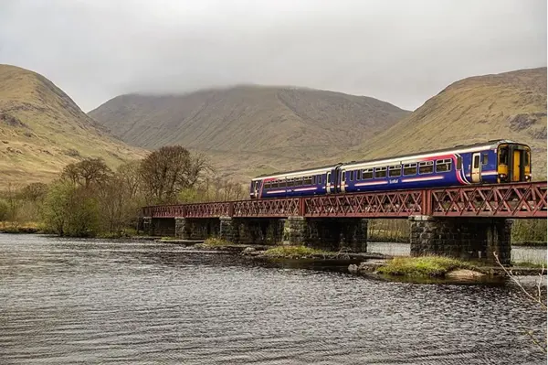 Crerar Group | Scotrail Class 156 Crossing Loch Awe April 2017