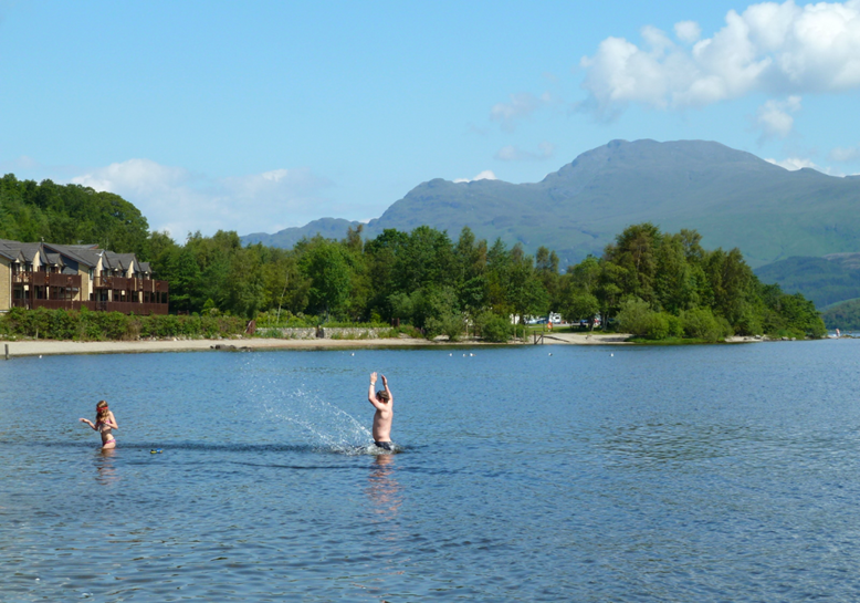 Wild swimming in Luss, Stirlingshire