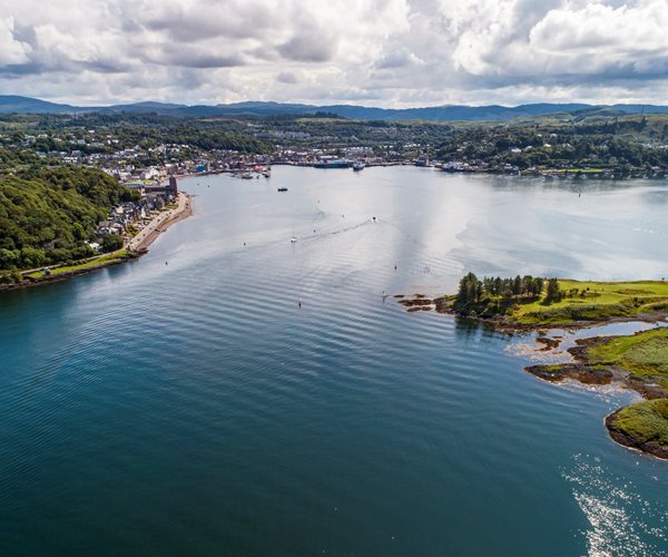 Aerial View of Oban Bay