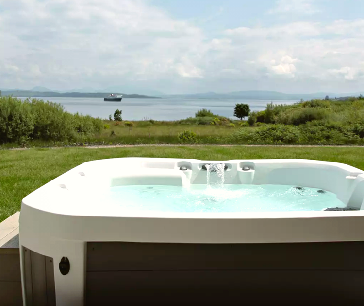 Isle of Mull Hotel honeymoon hot tub overlooking Craignure Bay
