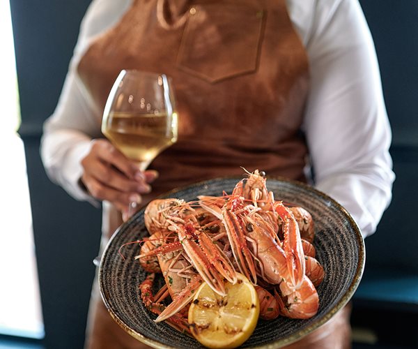 Langoustines & Wine at the Cladach Mor Bistro