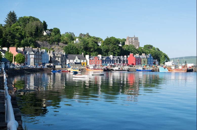 Tobermory, the capital of the Isle of Mull in the Scottish Inner Hebrides.