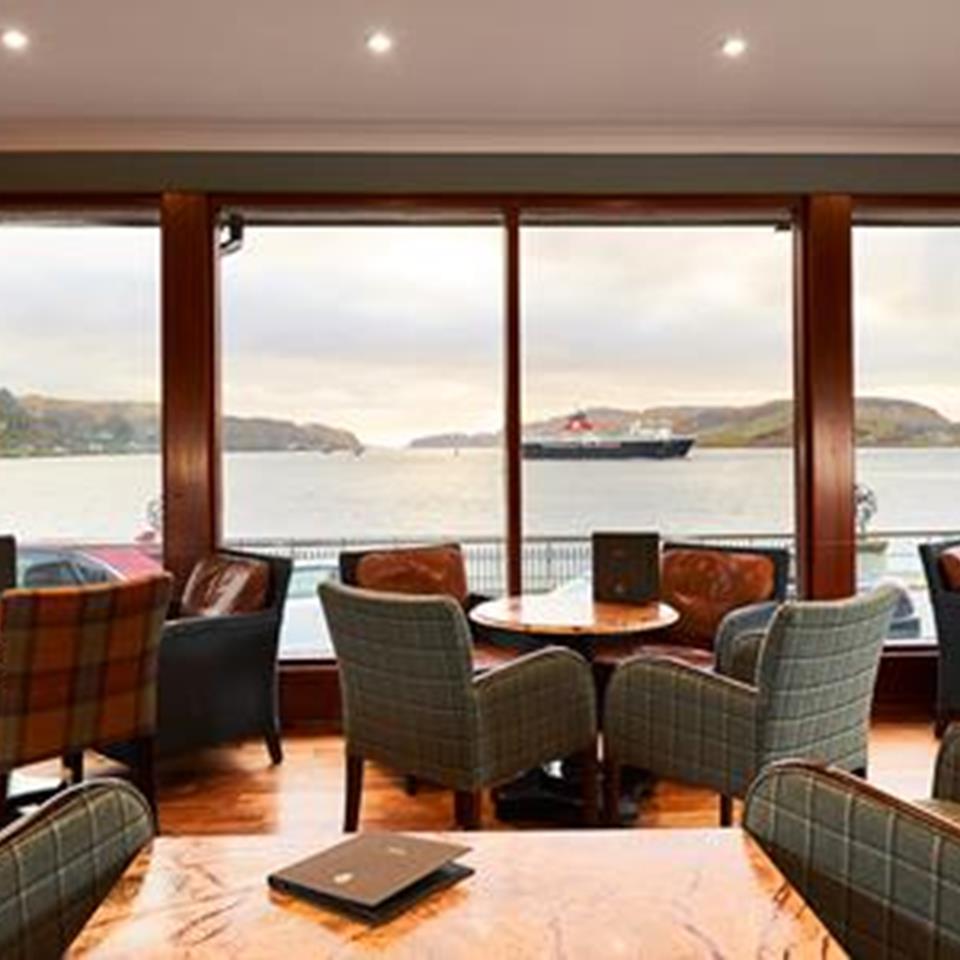 Views of Bay from Sun Lounge at Oban Bay Hotel