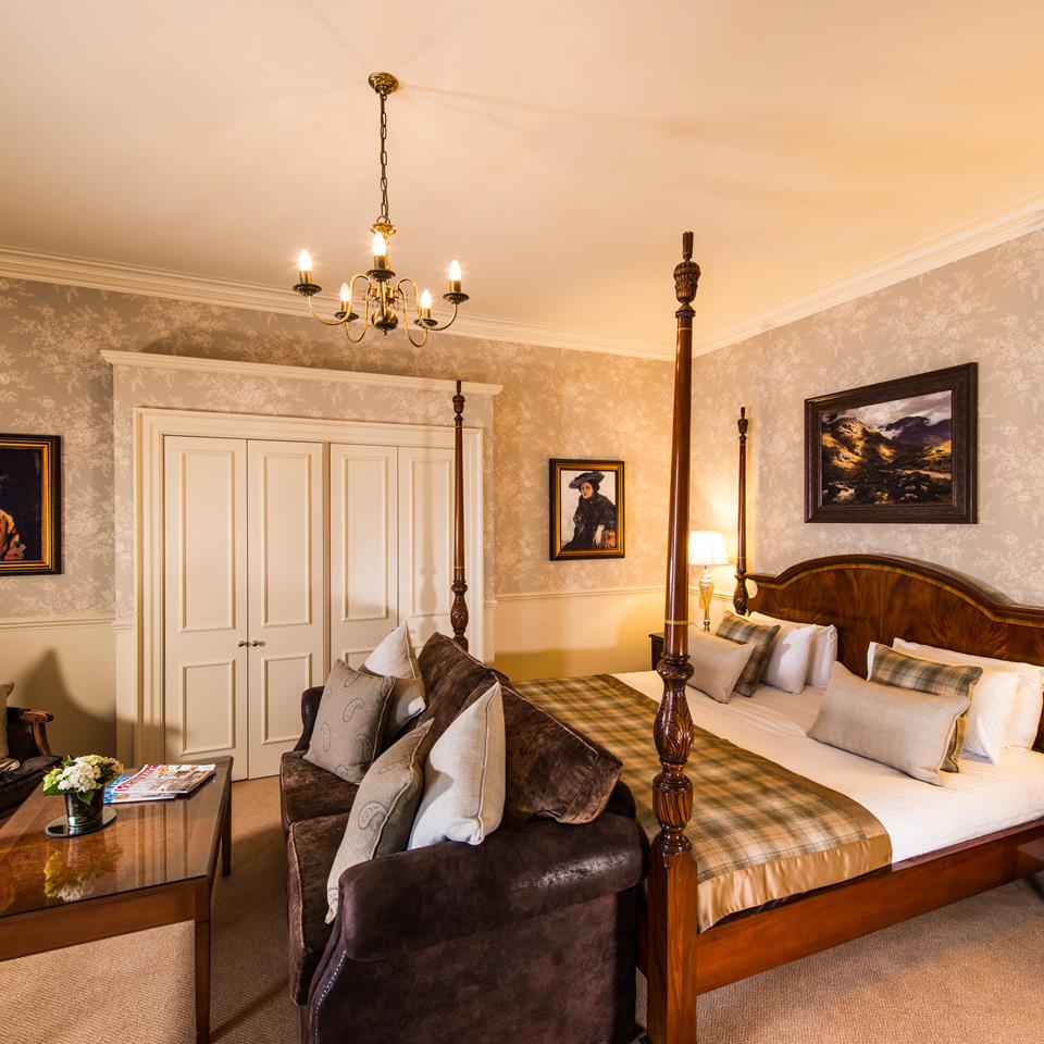 Junior Suite Guest Bedroom With Four Poster King Size Bed At Thainstone House